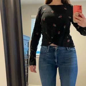 PINK Twist front long sleeve shirt